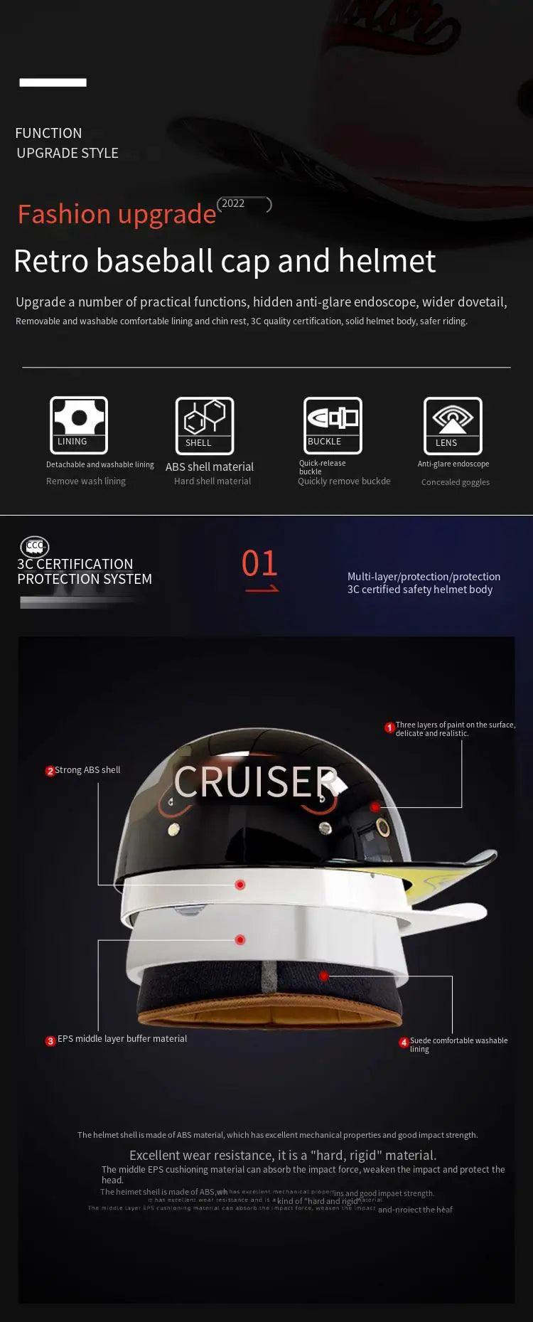 Universal Retro Motorcycle Helmet | Stylish Summer Half Helmet