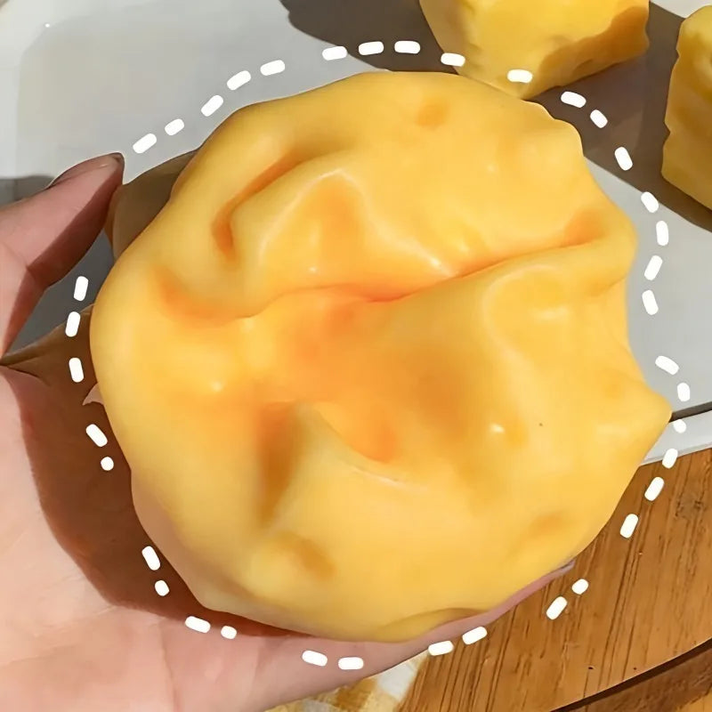 Extra Large Cheese Squeeze Toy | Stress Relief Fidget Ball