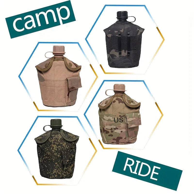 Large Capacity Military Canteen Bottle for Outdoor Adventures
