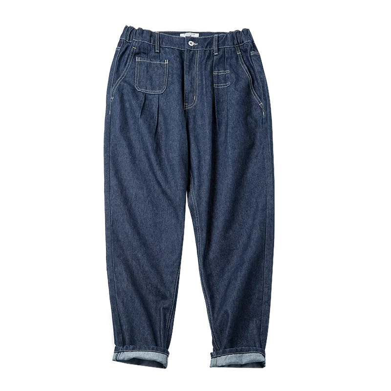 Men's Retro Baggy Denim Jeans | Wide Leg Casual Trousers