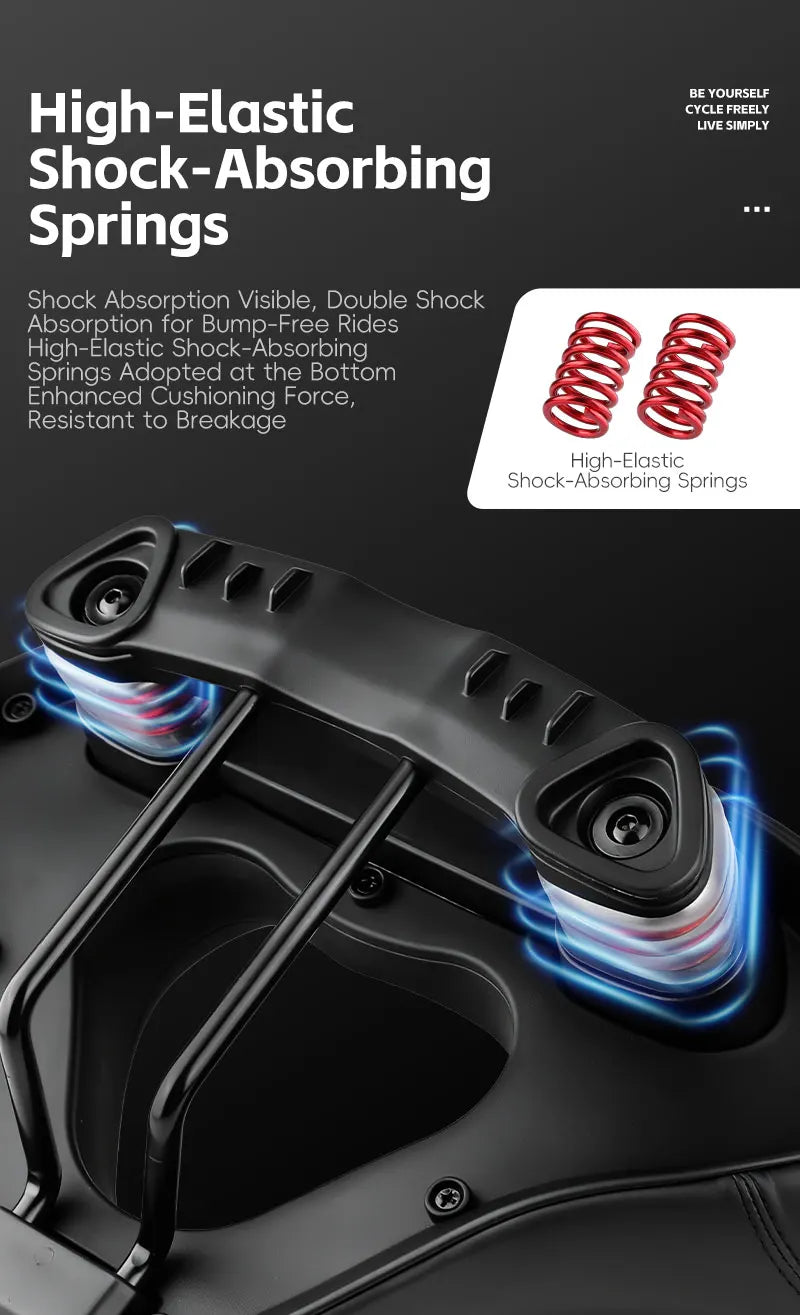 High-Elastic Shock-Absorbing Bicycle Saddle | Comfortable Bike Seat