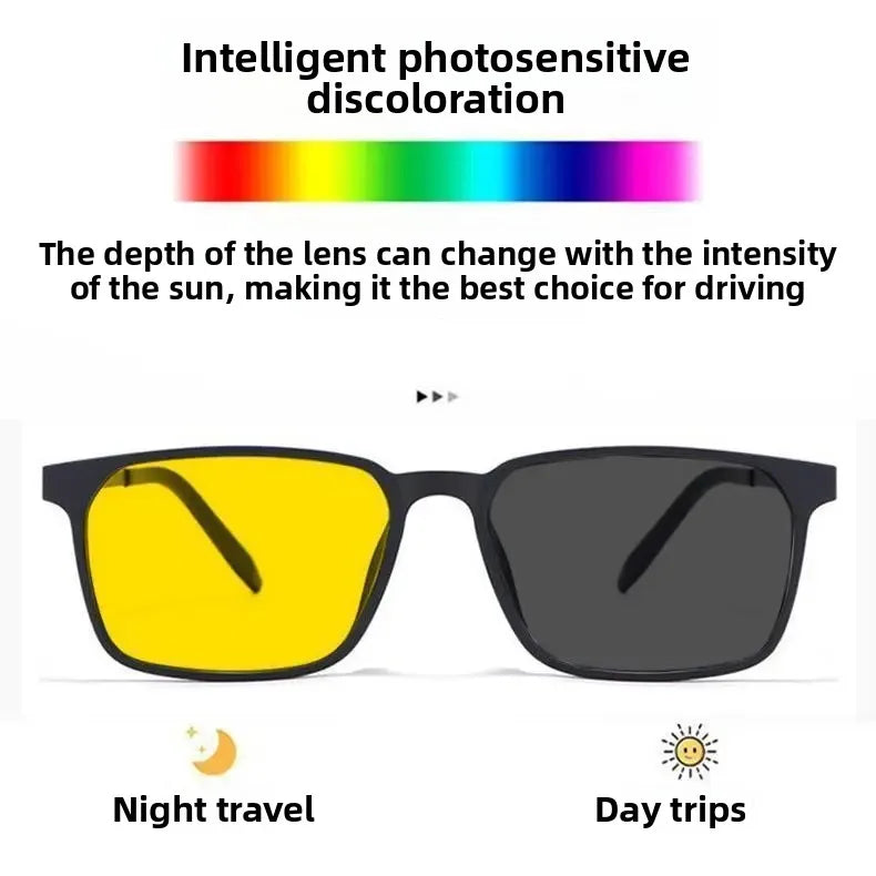 Photochromic Night Vision Glasses | Anti-Glare Eyewear for Day-Night Use