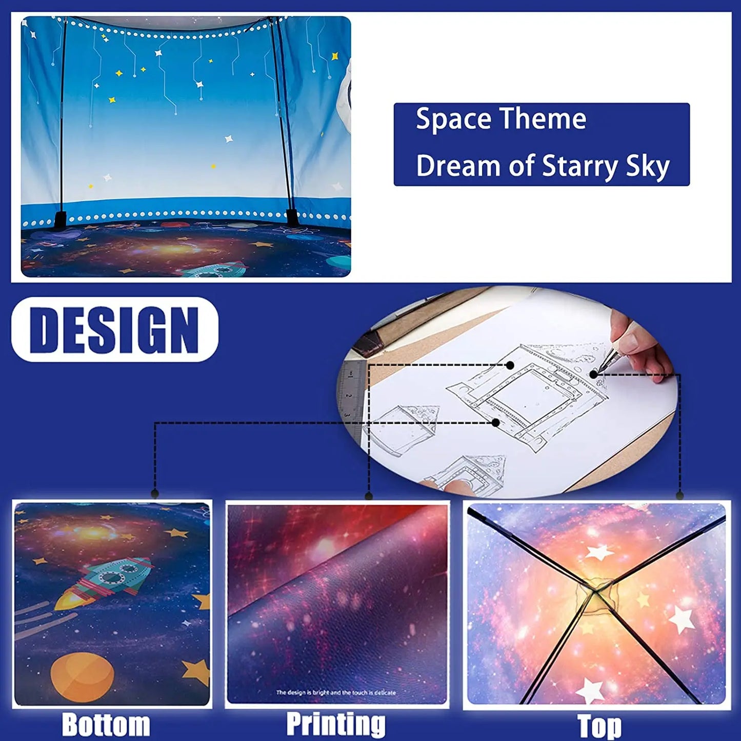 Rocket Ship Kids Tent | Fun Indoor & Outdoor Playhouse