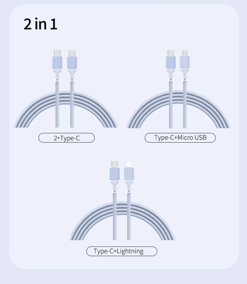 5-in-1 Multi USB Charging Cable | Fast Charger Cord Connector