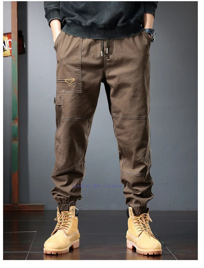 Plus Size Cotton Joggers for Men | Comfortable Ankle-Length Pants
