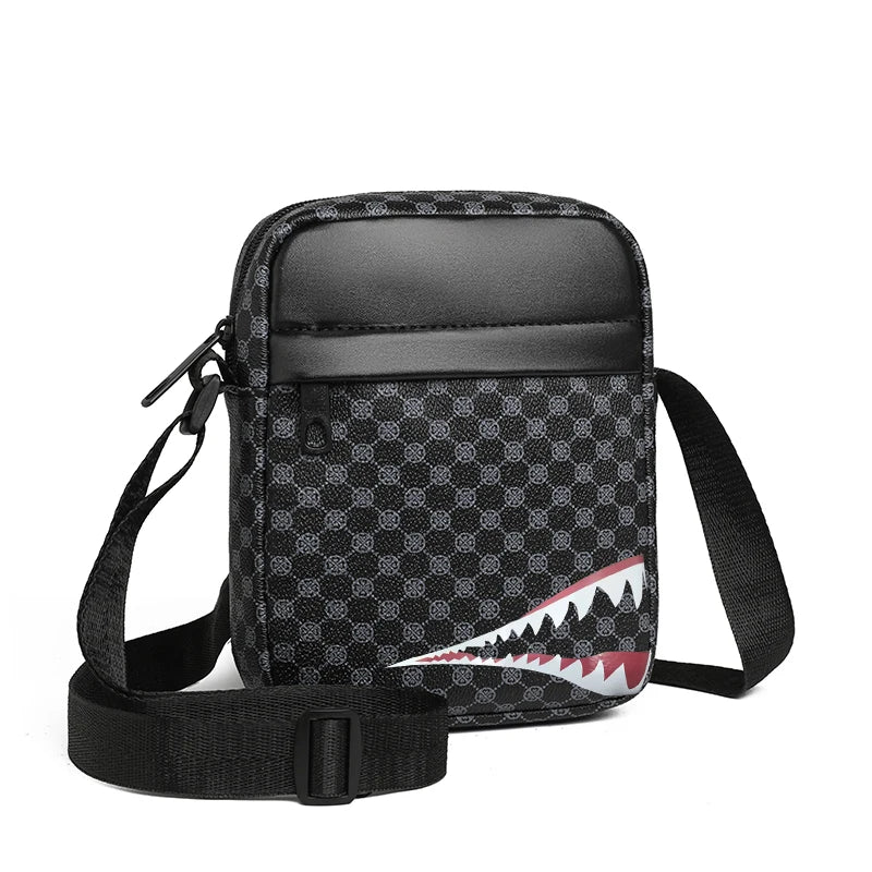 Unisex Retro Casual Check-Print Crossbody Bag | All-Season Carry