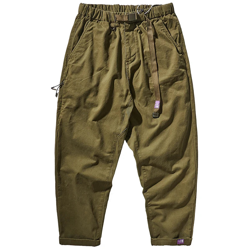 Men's Baggy Tapered Casual Cotton Pants for All Seasons