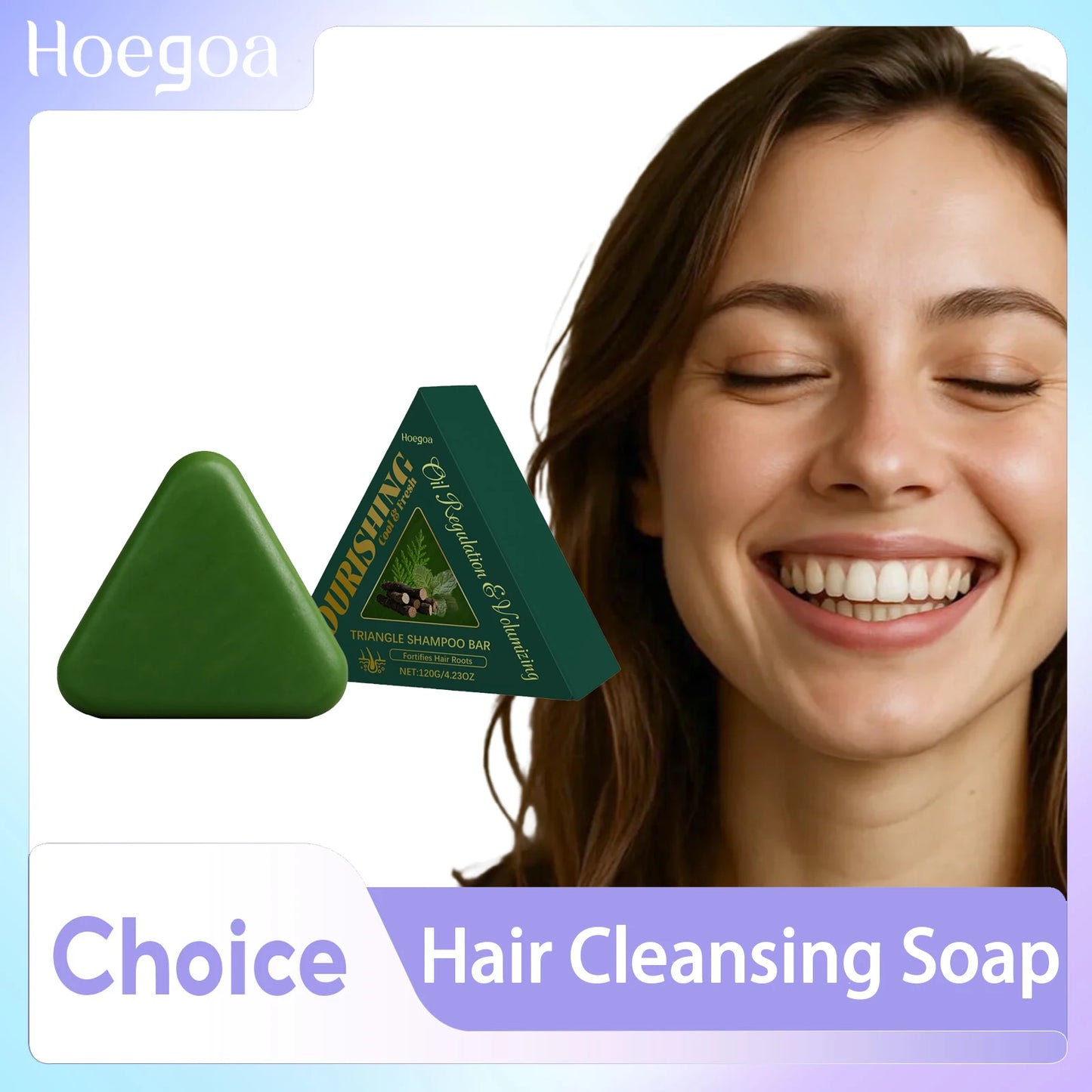 Nature Triangle Shampoo Bar | Refreshing Scalp Care & Oil Control