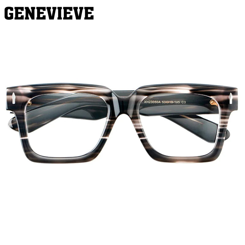 Customizable Retro Geometric Square Anti-Blue Light Eyewear