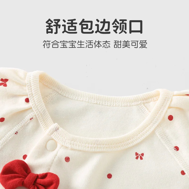 Adorable Baby Girls' Cotton Autumn Romper | Comfort & Style