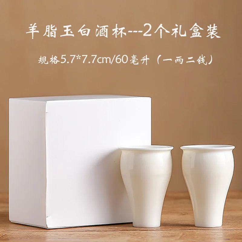 Elegante Copa de Vino Blanco de Cerámica Estilo Japonés | Exquisito Regalo de Cristalería