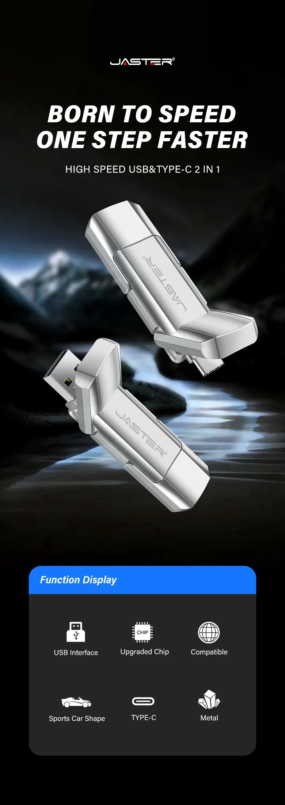 2 in 1 USB Flash Drive | Versatile Memory Stick for All Devices