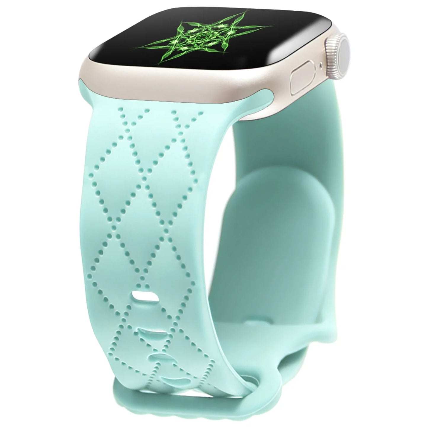 Stylish Engraved Silicone Watch Strap for Apple Watch
