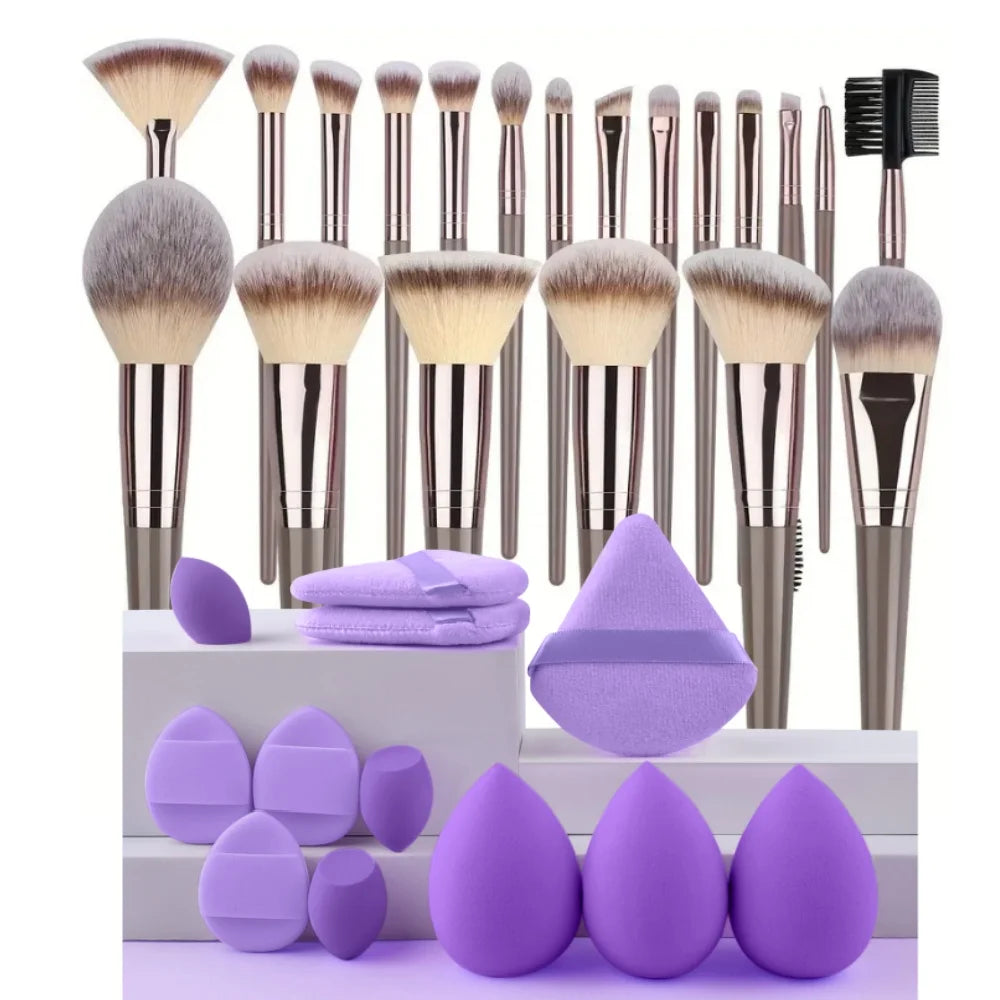 Professional Makeup Brush Set | Fluffy Foundation & Blending Tools