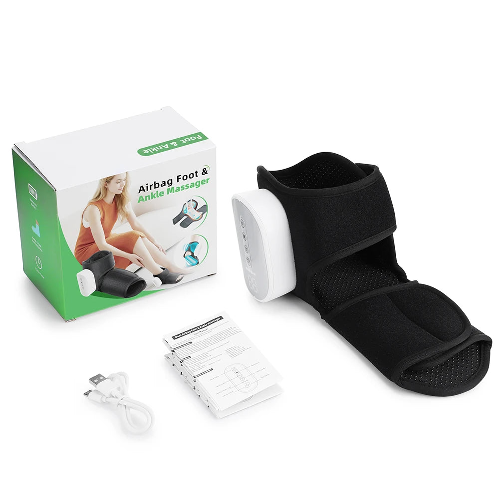 Wireless Air Pressure Ankle Massager | Electric Heating & Vibration