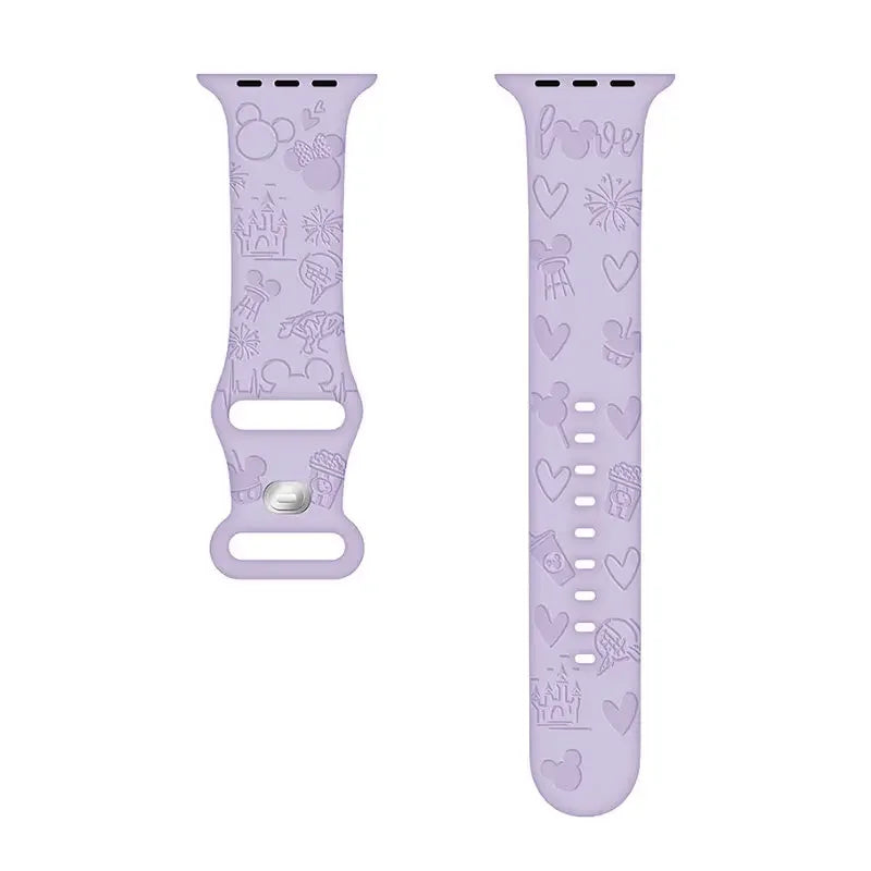 Fun Cartoon Curved Silicone Strap for Smartwatches | Comfortable Fit