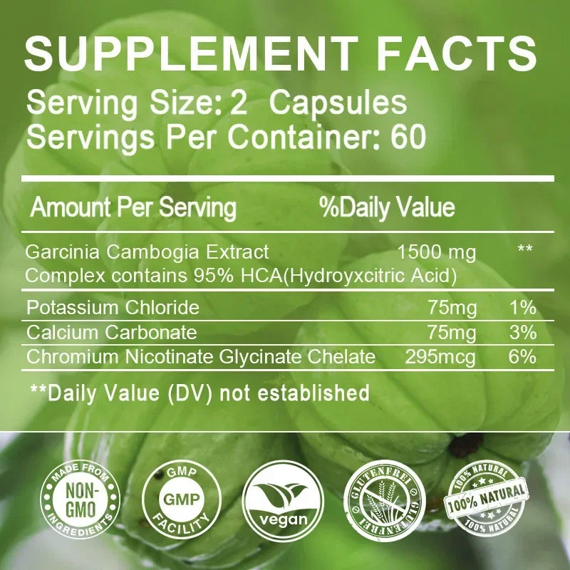 Garcinia Cambogia Capsules for Metabolism & Digestive Health