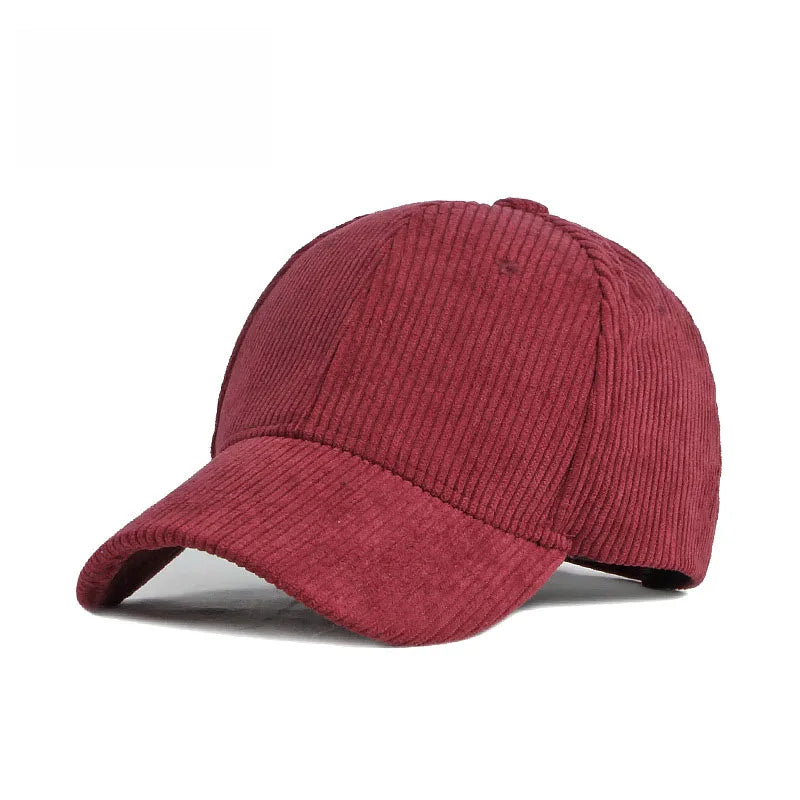 Corduroy Baseball Cap | Adjustable Unisex Sport Sunhat for All Seasons