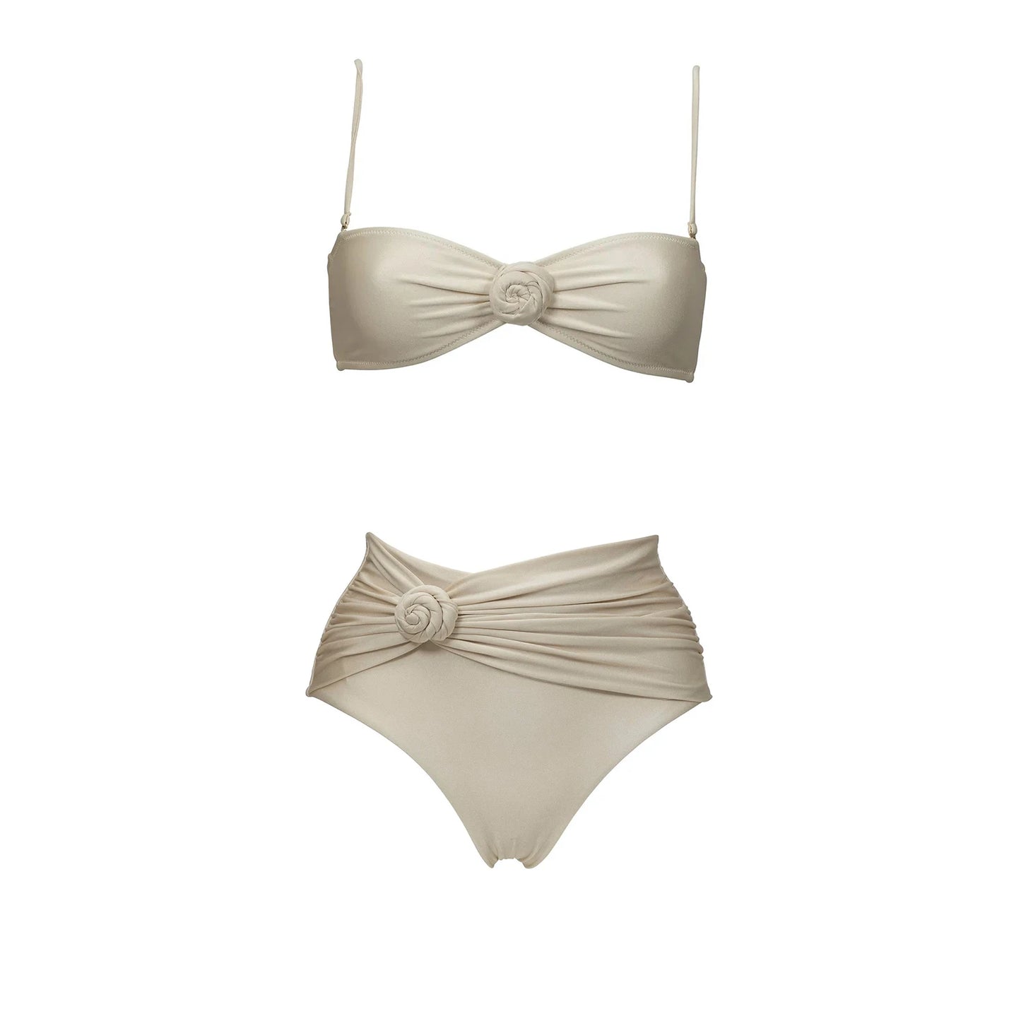 Flower Bikini Women Sexy Swimsuit | Push Up Solid Bathingsuit