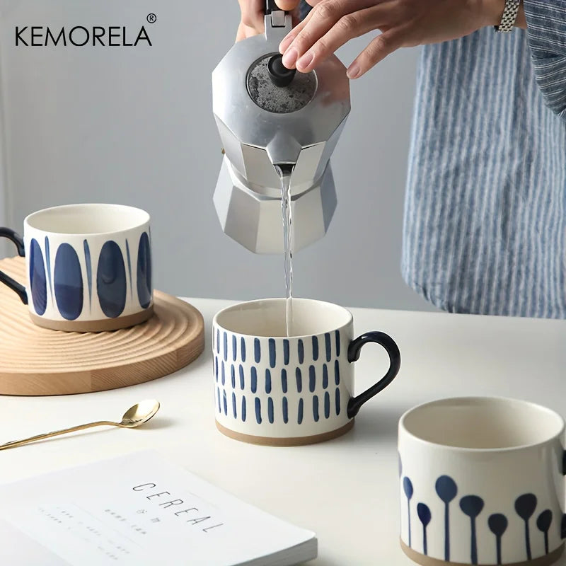 Hand-Painted Ceramic Coffee Mugs | Stylish & Microwave Safe