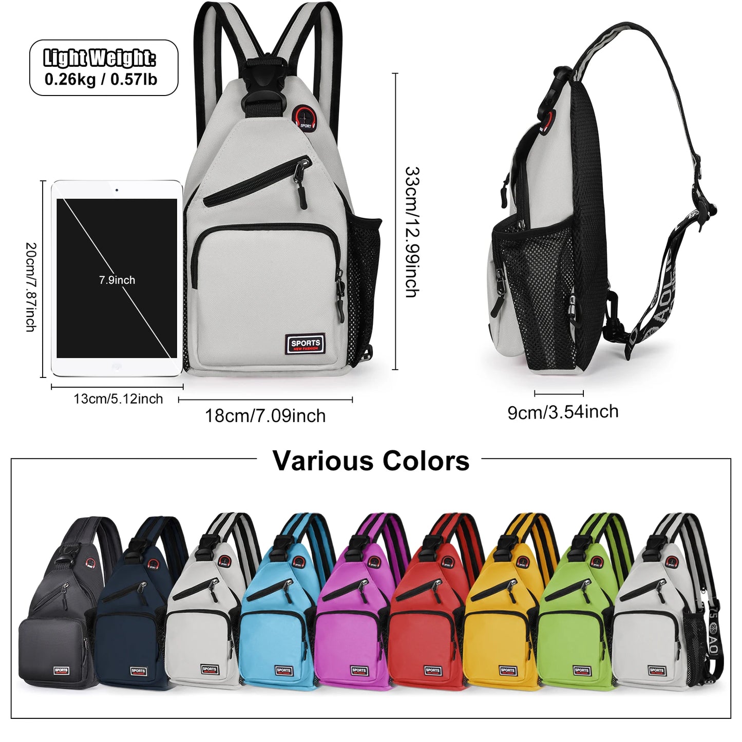 Adjustable Women's Sports Chest Bag | Stylish & Versatile Travel Backpack