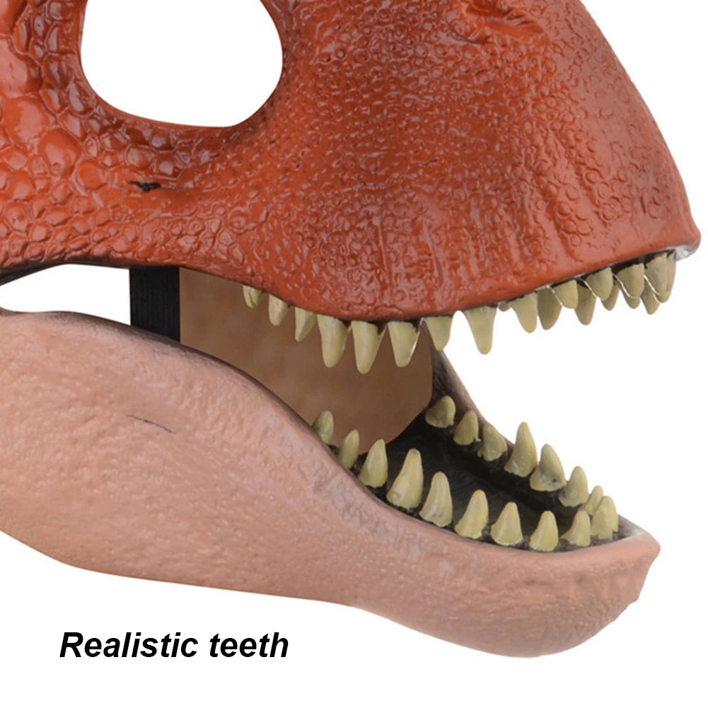 Moving Jaw Dinosaur Mask | Realistic Raptor Cosplay for All Ages