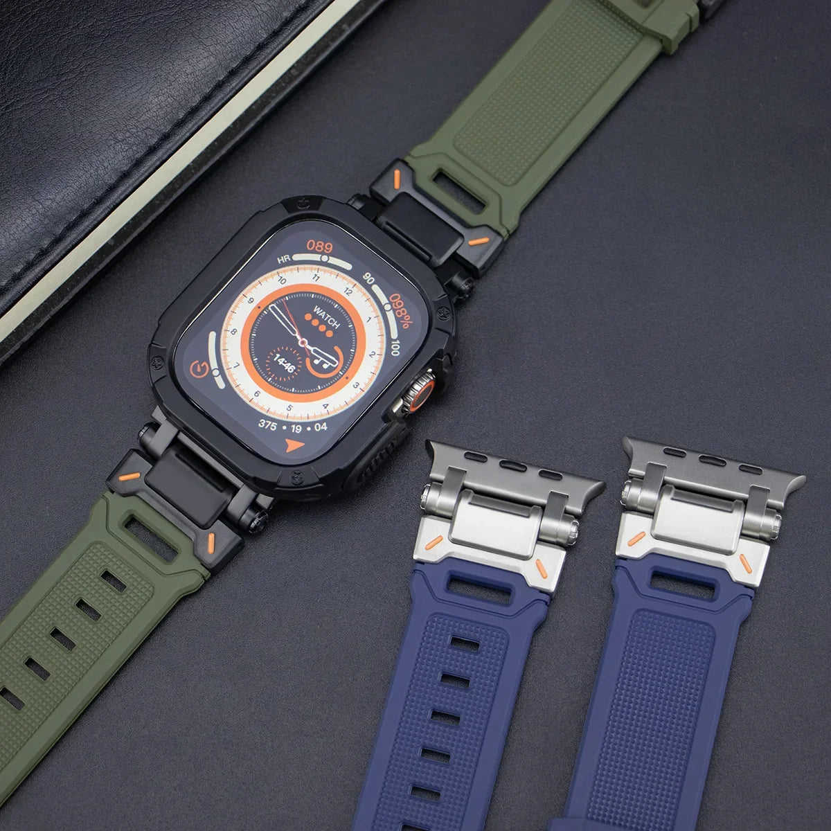 Funda protectora de TPU y pulsera de silicona para Apple Watch