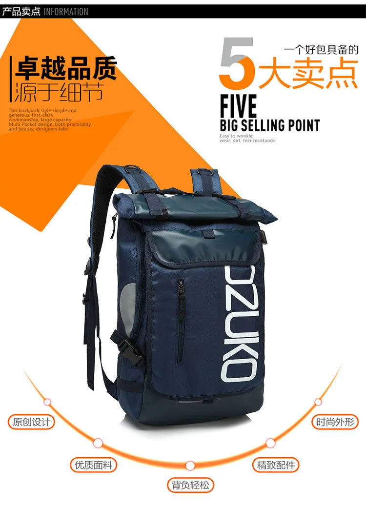 Large Water Repellent Backpack for Men | Stylish Travel Schoolbag