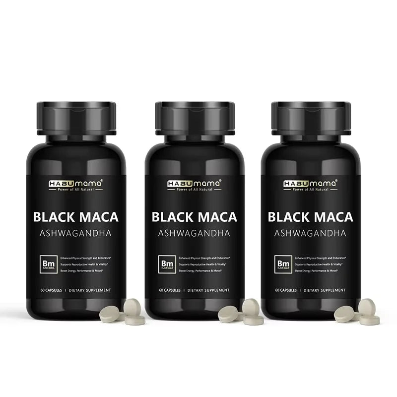 Black Maca Root & Ashwagandha Supplement for Men's Stamina