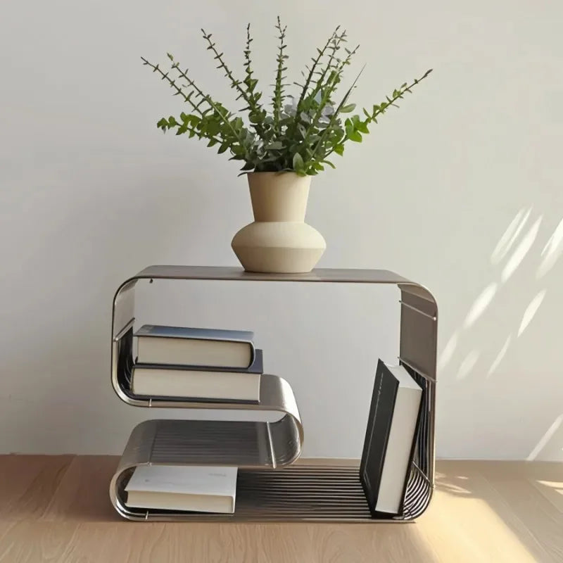 Mesa de Centro Moderna de Metal Escandinavo para Salas de Estar Minimalistas