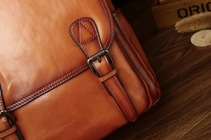 Men's Advanced Leather Backpack | Large Capacity Casual Bag