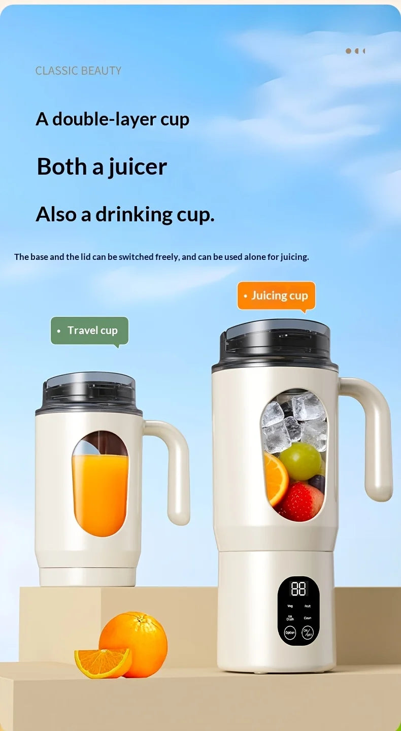 Portable Juice Maker Blender | 580ML Juicer for Smoothies & Shakes