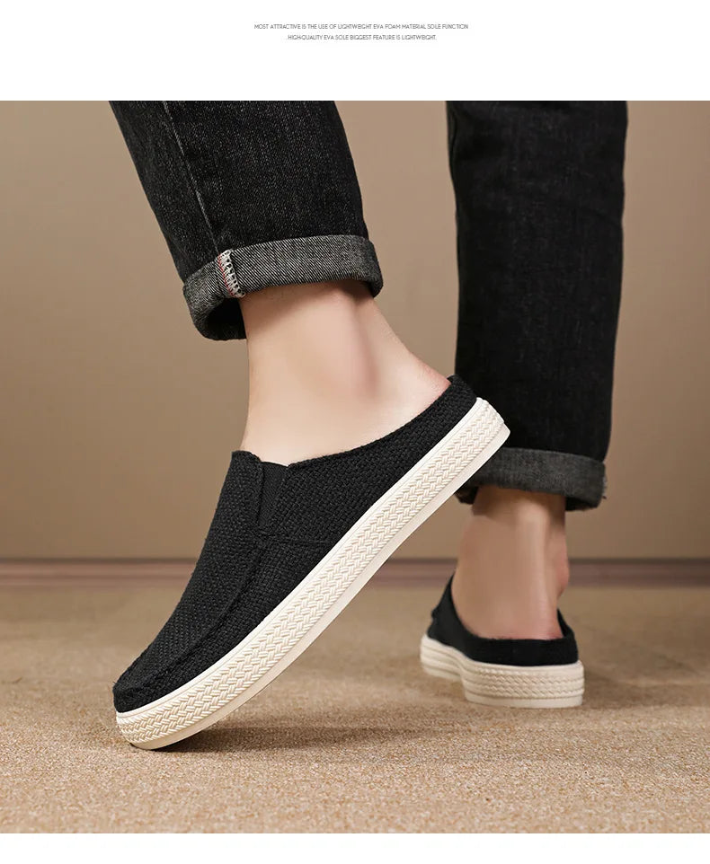Men's Summer Breathable Half Slippers | Comfortable Casual Shoes