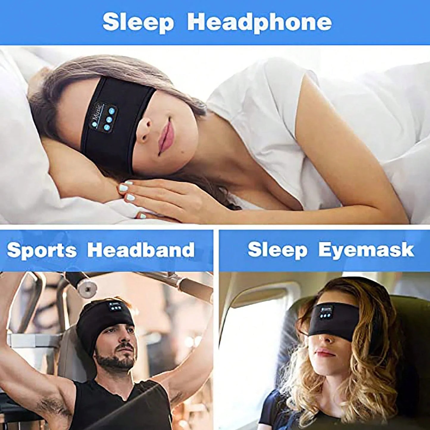 Bluetooth Sleep Headphones | Wireless Music Earbuds Eye Mask