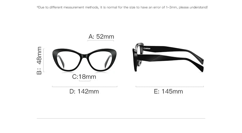 Stylish Retro Cat Eye Prescription Glasses | Anti-Blue Ray Protection