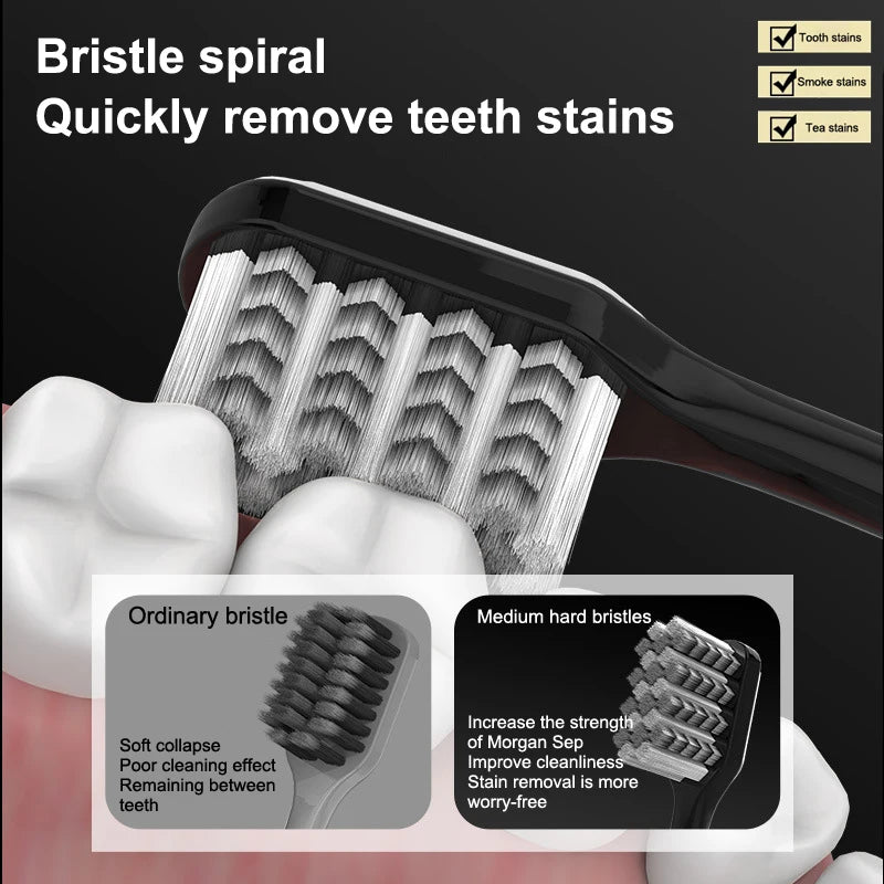 2 Pcs Whole Mouth Clean Toothbrush Ultra-Fine Soft Hard Bristle Toothbrush For Adults Excellent Cleaning Effect Whitening Teeth