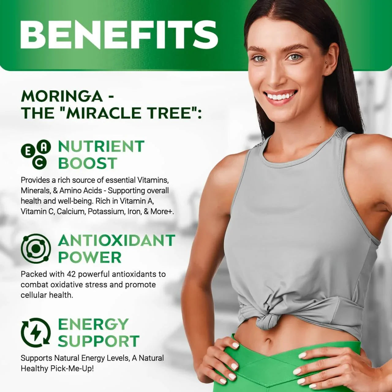 Moringa Capsules - Natural Energy & Immune Support Supplement
