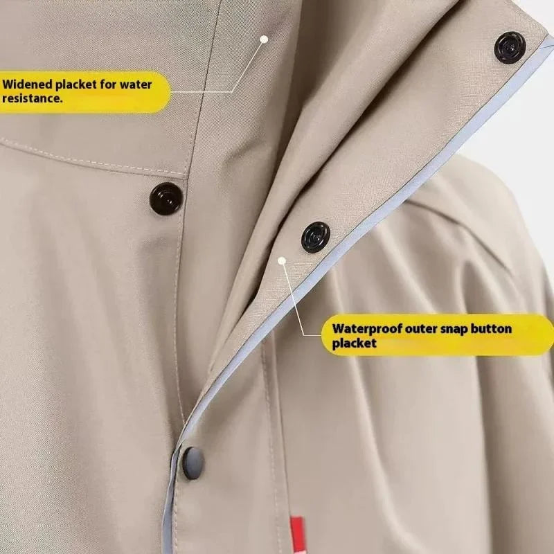Durable Waterproof Motorcycle Raincoat for Adventurous Riders
