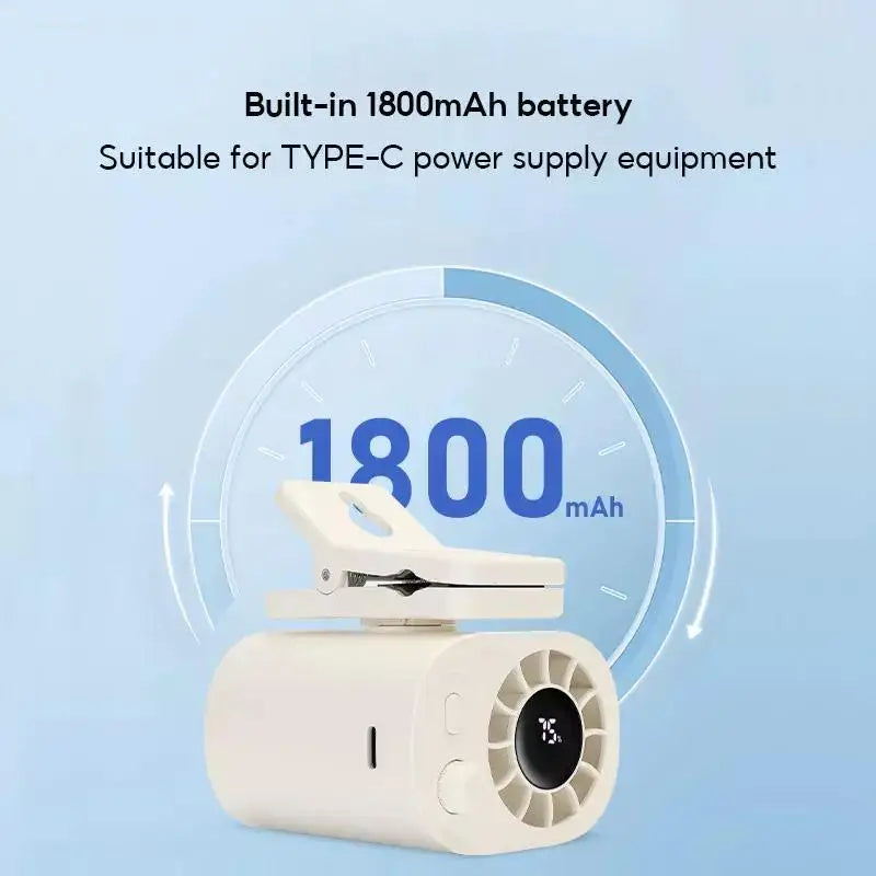 Portable 360° Rotatable Clip-On Car Fan | USB Rechargeable & Lightweight
