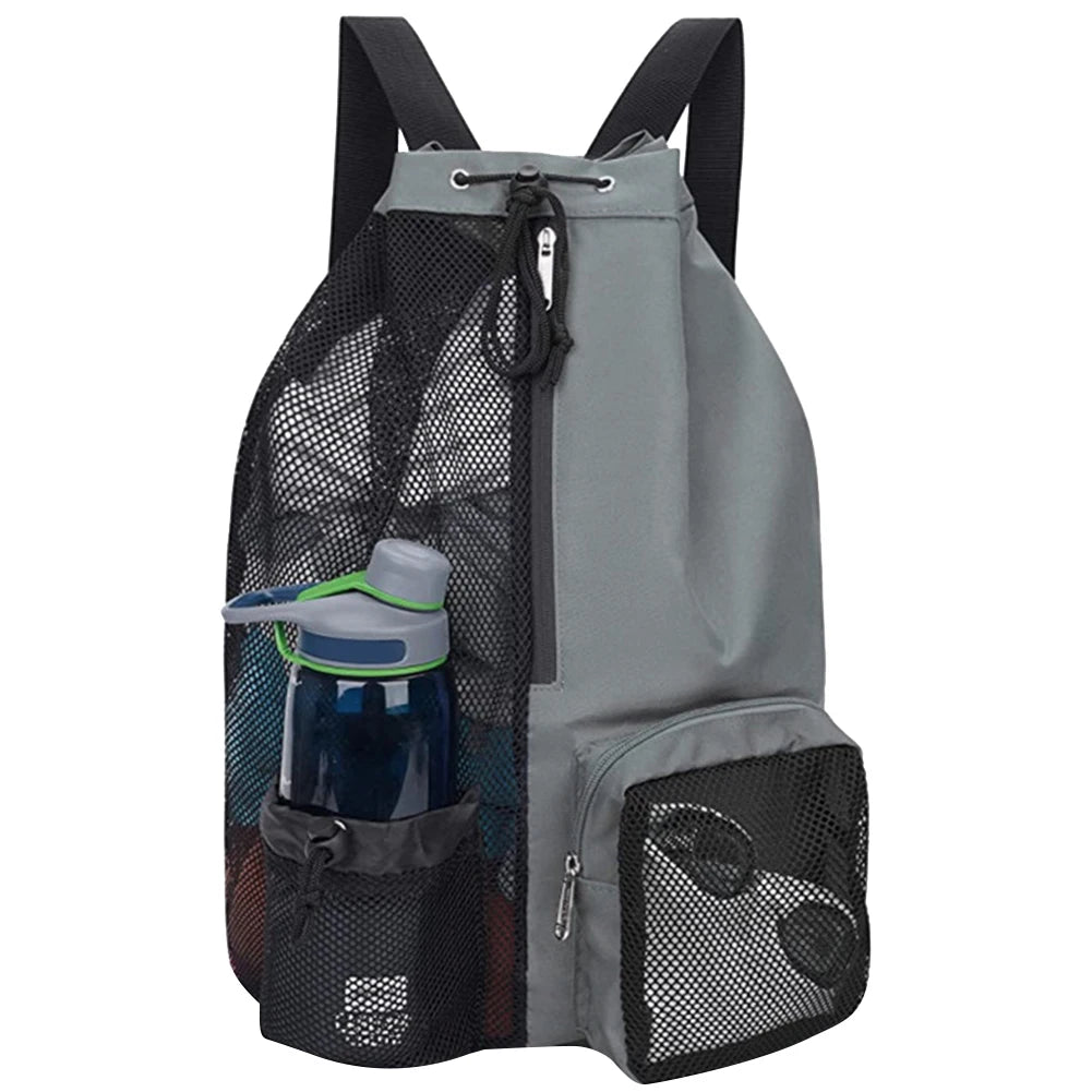 Lightweight Basketball Drawstring Backpack with Wet Pocket