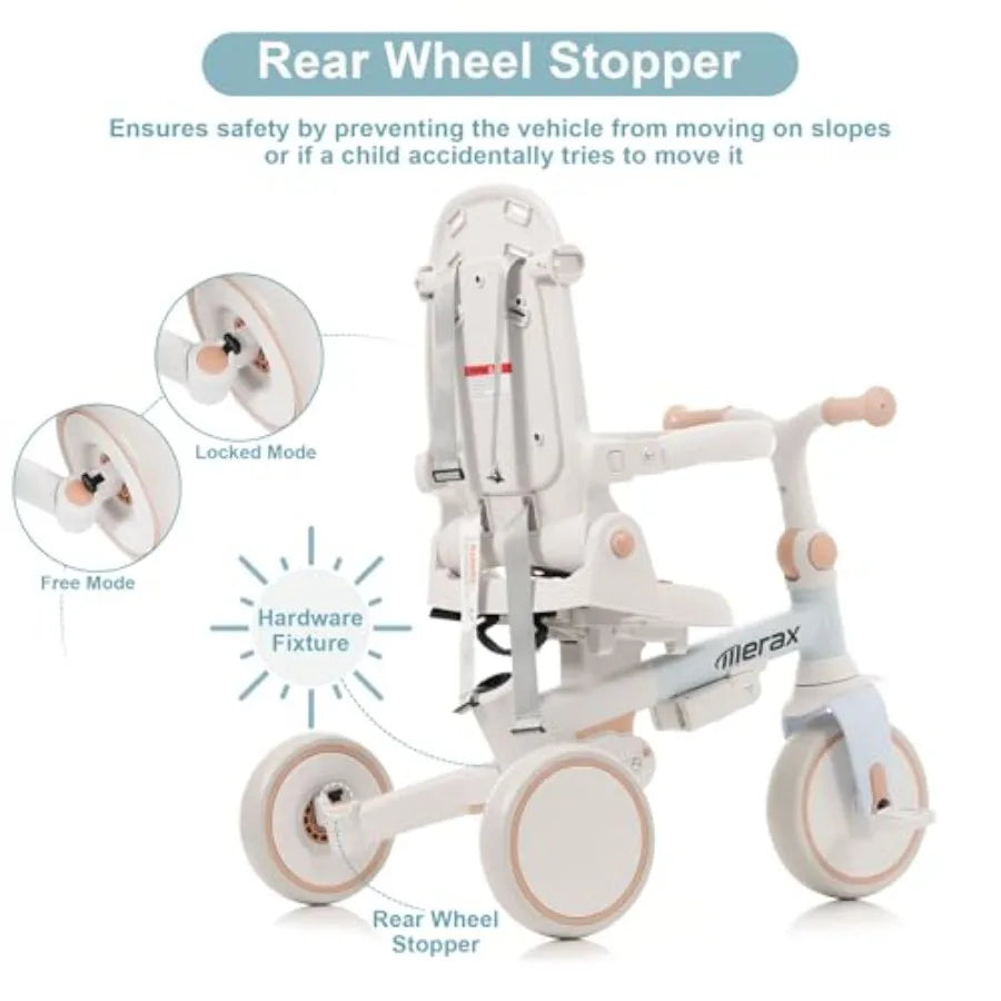 7-in-1 All-Terrain Tricycle Stroller | Adjustable Toddler Trike
