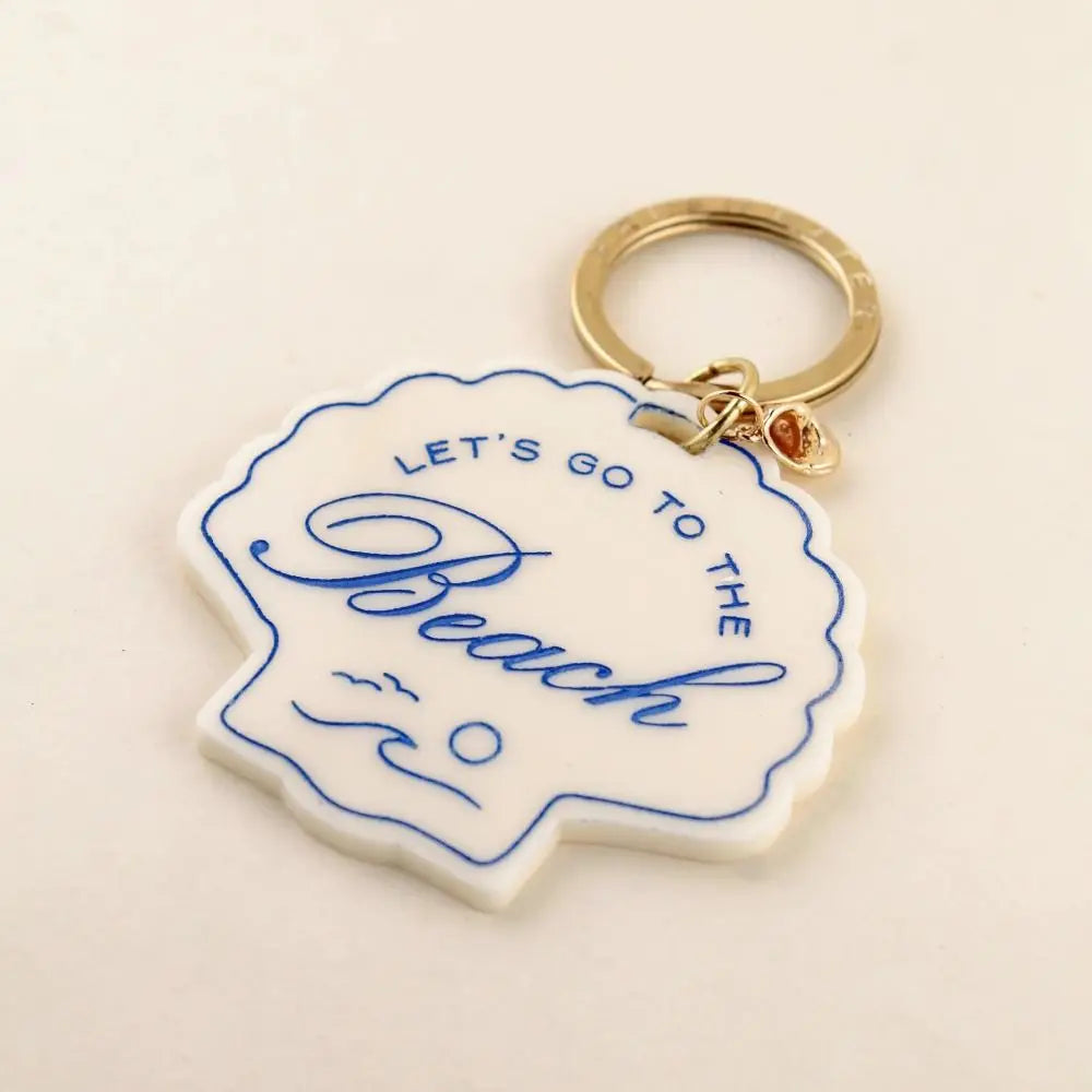Retro Acrylic Charms Keyring | Cute Woven Pendant for Bags