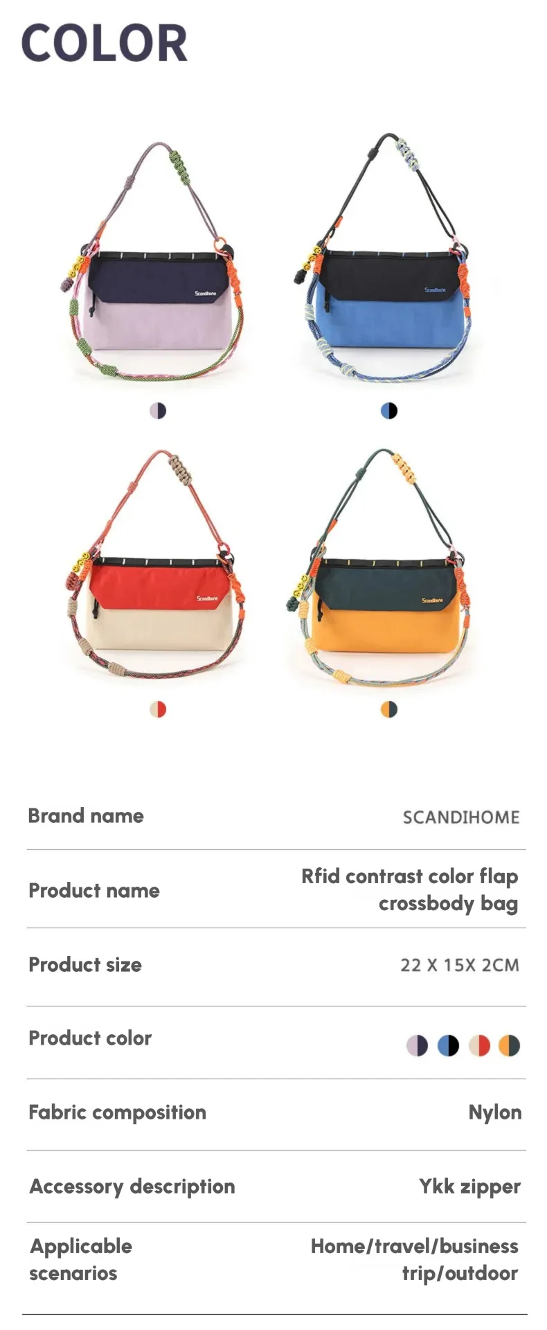 Waterproof RFID Blocking Crossbody Travel Bag for Men & Women