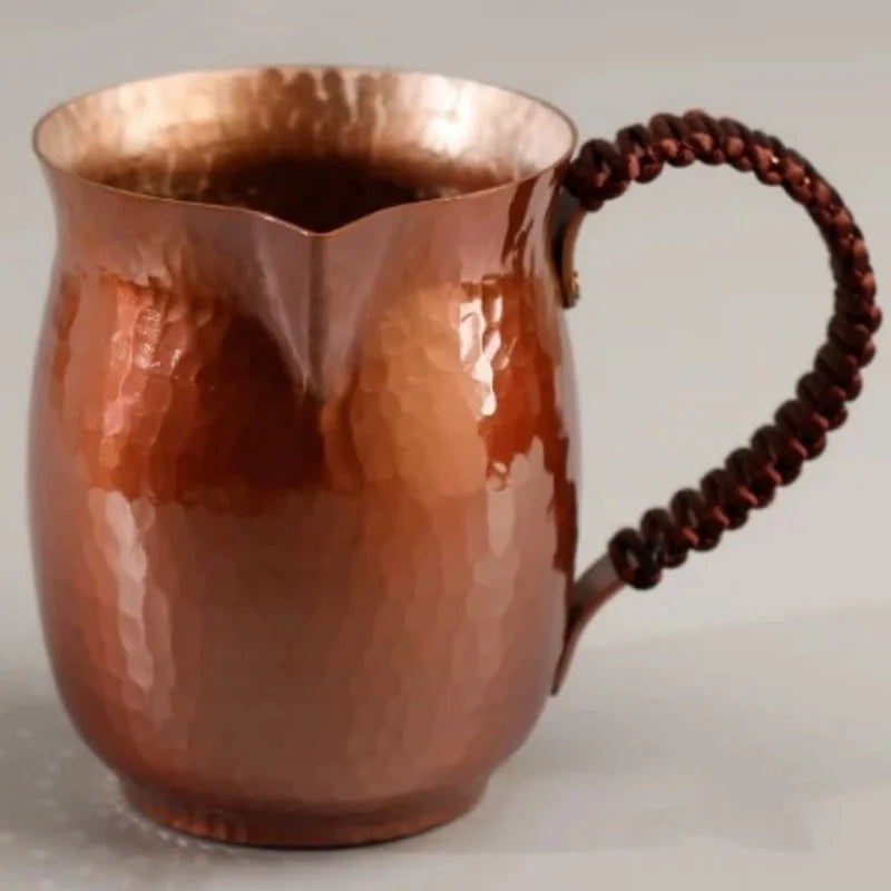 Elegant Vintage Copper Tea Mug | Stunning Hammered Coffee Cup
