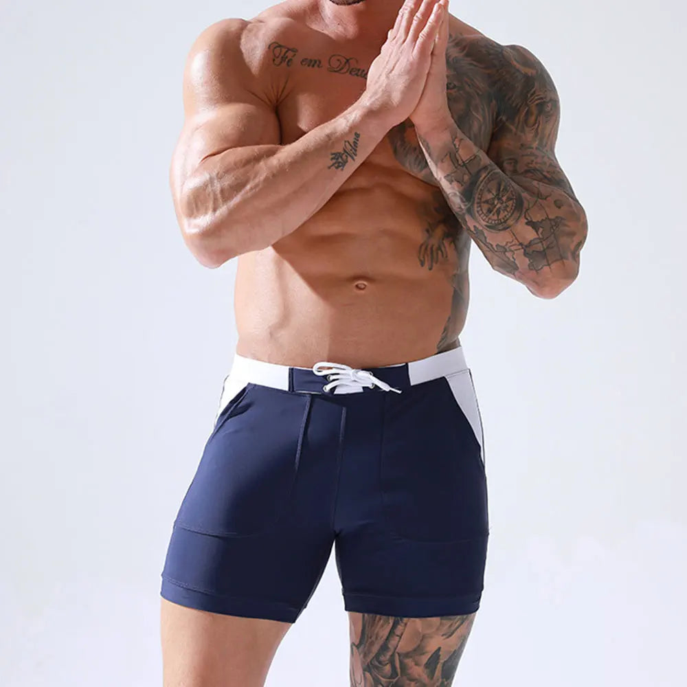 Men's Stretch Swim Trunks | Quick Dry Beach Shorts with Pockets
