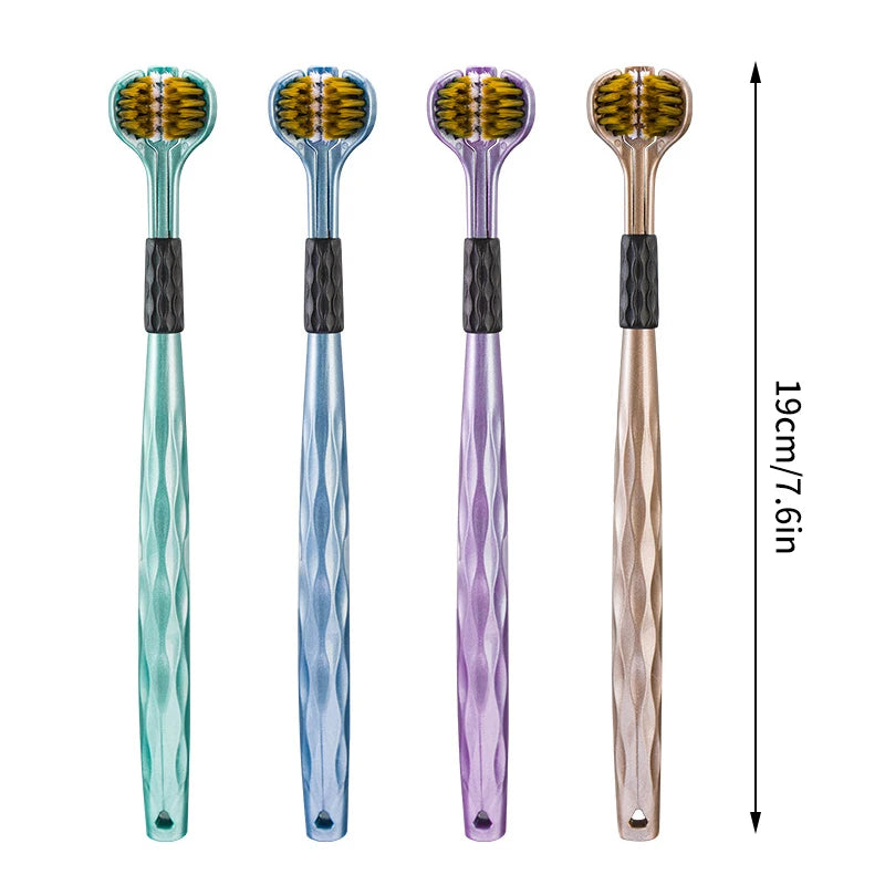 Ultra Soft 3-Sided Toothbrush for Effective Oral Care