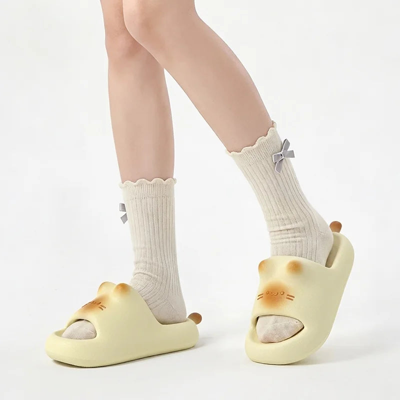 Cute Cat Slippers for Women | Lightweight Non-Slip Indoor Footwear