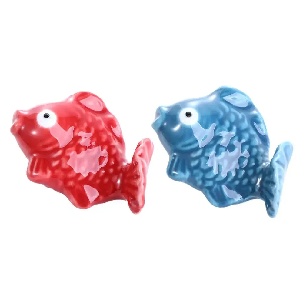 Cute Ceramic Fish-Shaped Chopsticks Holder | Creative Tableware Rack