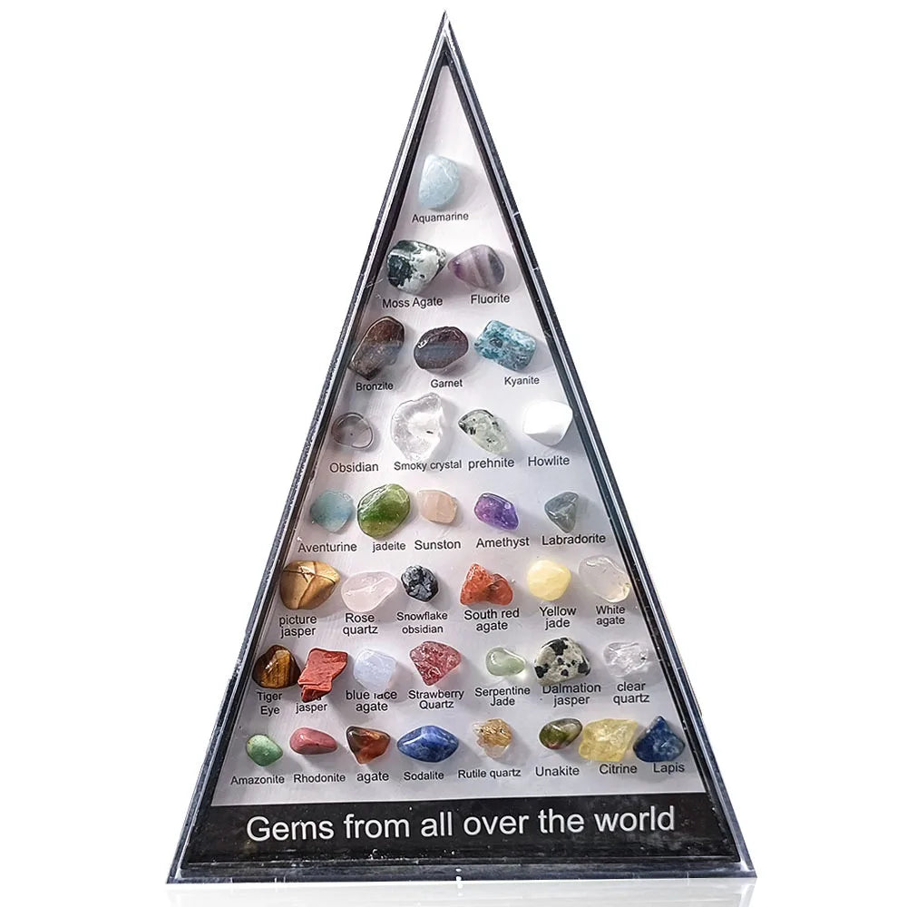 36 PCS Natural Healing Crystals Rock Collection for Kids & Research