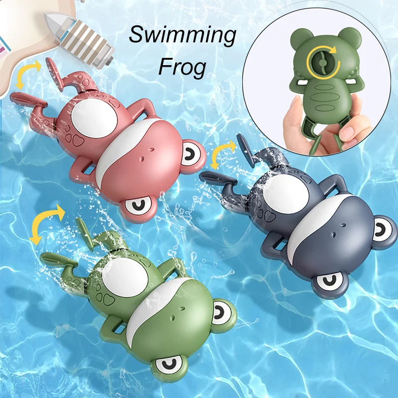 Cute Baby Bath Toys | Fun Frogs Clockwork Swimming Toy